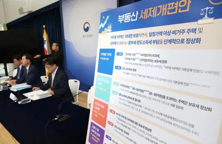 구윤철 부총리 겸 재정경제부 장관이 지난 7월30일 세종시 정부세종청사에서 열린 2026년 세제개편안을 발표하고 있다. 2026.8.3