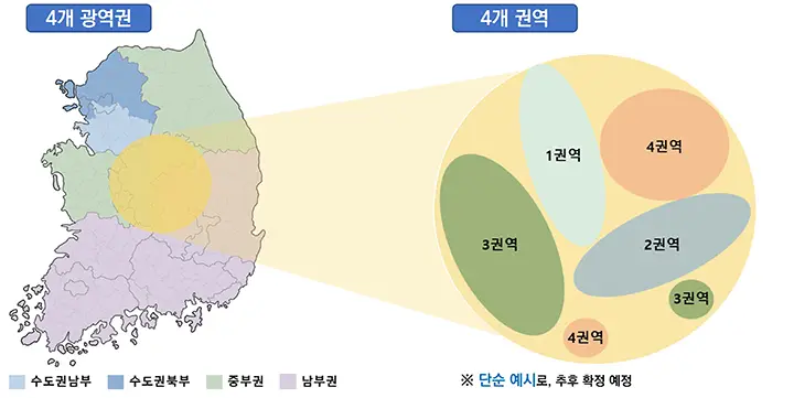 '산업용 지역 전기요금제' 설계안 지역구분 (이미지=기후부 제공)